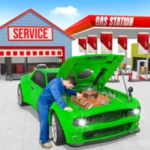 Logo of Gas Station Car Mechanic Sim android Application 